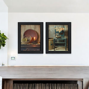 HomeRoots Set of 2 Framed Rectangular Country-Inspired Prints for Elegant Home Decor - Versatile Style! 405827