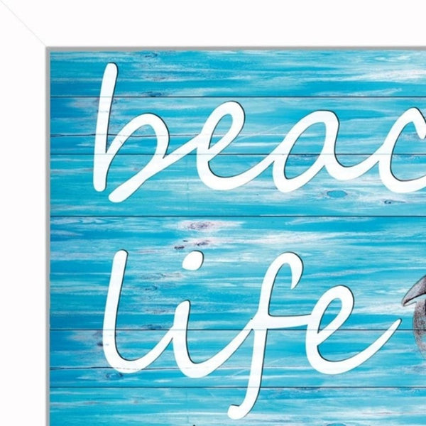 HomeRoots Set of 2 Coastal Rectangle Framed Prints - Ocean-Themed Wall Art for Beachy Home Décor Style 405836