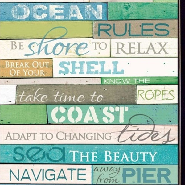 HomeRoots Set of 2 Coastal-Inspired Rectangular Wall Prints | Vibrant Accents for Home Décor Refresh 405840