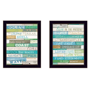 HomeRoots Set of 2 Coastal-Inspired Rectangular Wall Prints | Vibrant Accents for Home Décor Refresh 405840