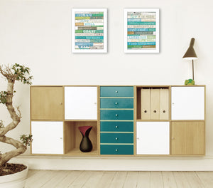 Homeroots Set Of Two Live In The Present 5 White Framed Print Wall Art  Wood Product Paper Print Uv Coating 405841