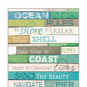 Homeroots Set Of Two Live In The Present White Framed Wall Art Prints - Trendy Home Decor For Modern Spaces  Wood Product Paper Print Uv Coating 405843