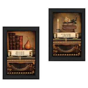 HomeRoots Set of 2 Charming Rectangular Paper Prints - Stylish Wall Art for Countryside & Coastal Decor 405845