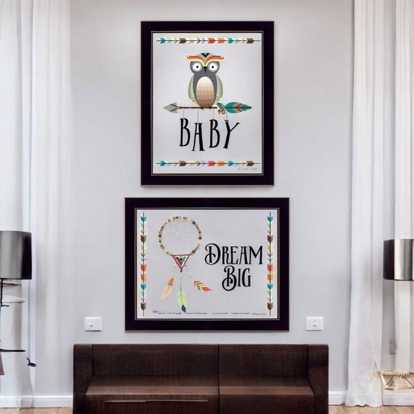 HomeRoots Set of 3 Rectangle Paper Owl Prints – Whimsical Wall Art for Modern Home Décor & Style Upgrade 405848
