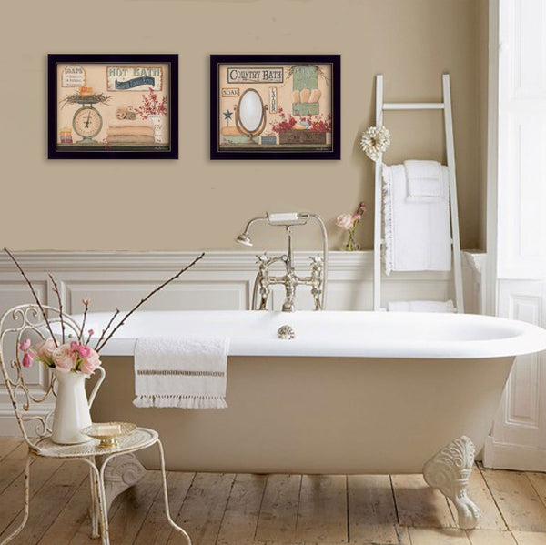 HomeRoots Set of 2 Vibrant Rectangle Framed Paper Prints - Stylish U.S. States & Territories Décor for Any Room 405866