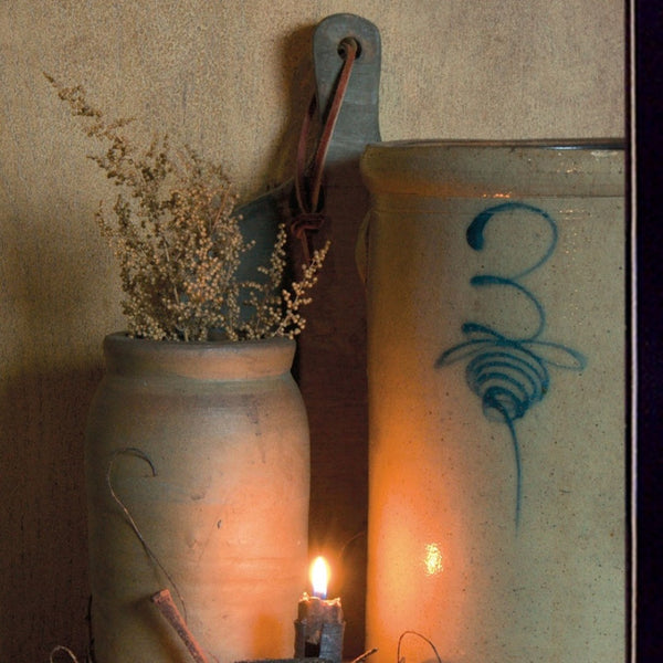 HomeRoots Set of Two Americana Candlelight Prints - Elegant Black Framed Wall Art for Cozy Home Decor 405873