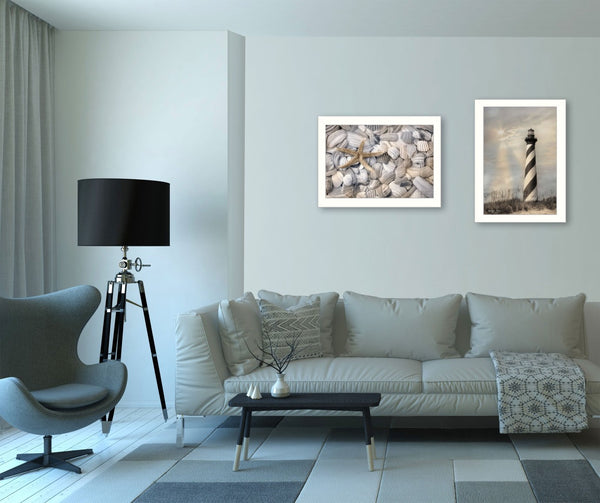 HomeRoots Set of 2 Framed Coastal Art Prints – Beach & Ocean Inspired Wall Decor for Stylish Interiors 405886