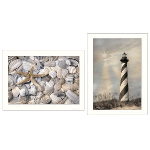HomeRoots Set of 2 Framed Coastal Art Prints – Beach & Ocean Inspired Wall Decor for Stylish Interiors 405886