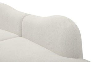 English Elm Modern Curved Modular Sofa - Elegant Boucle 3-Seat Design For Living Rooms, Easy Assembly & Comfort W2664S00038