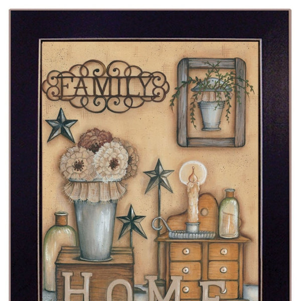 HomeRoots Set of Two Framed Prints - Contemporary Wall Art for Home Décor, Perfect for Living Spaces & More Black 405905