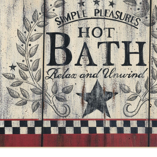 Homeroots Set Of Two Hot Bath 10 White Framed Print Bathroom Wall Art  Wood Paper And Texture 405913
