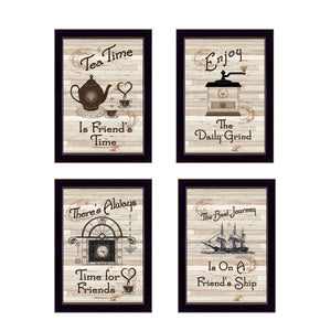 HomeRoots Set of Four Framed Kitchen Wall Art Prints – Vibrant Contemporary Decor for a Modern Home 405928