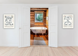 Homeroots Set Of Two Great Love 2 White Framed Print Wall Art  Wood Paper And Texture 405968