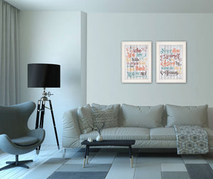 Homeroots Set Of Two Who You Think 1 White Framed Print Wall Art  Wood Paper And Texture 405984