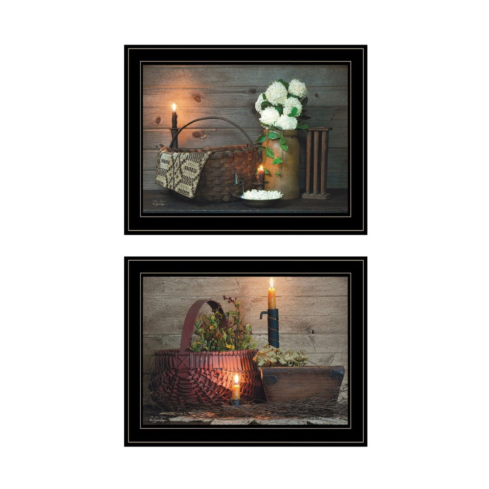HomeRoots Set of 2 Rectangle Paper Flower Prints - Handcrafted Cottage Charm for Vibrant Home Décor Refresh 405995