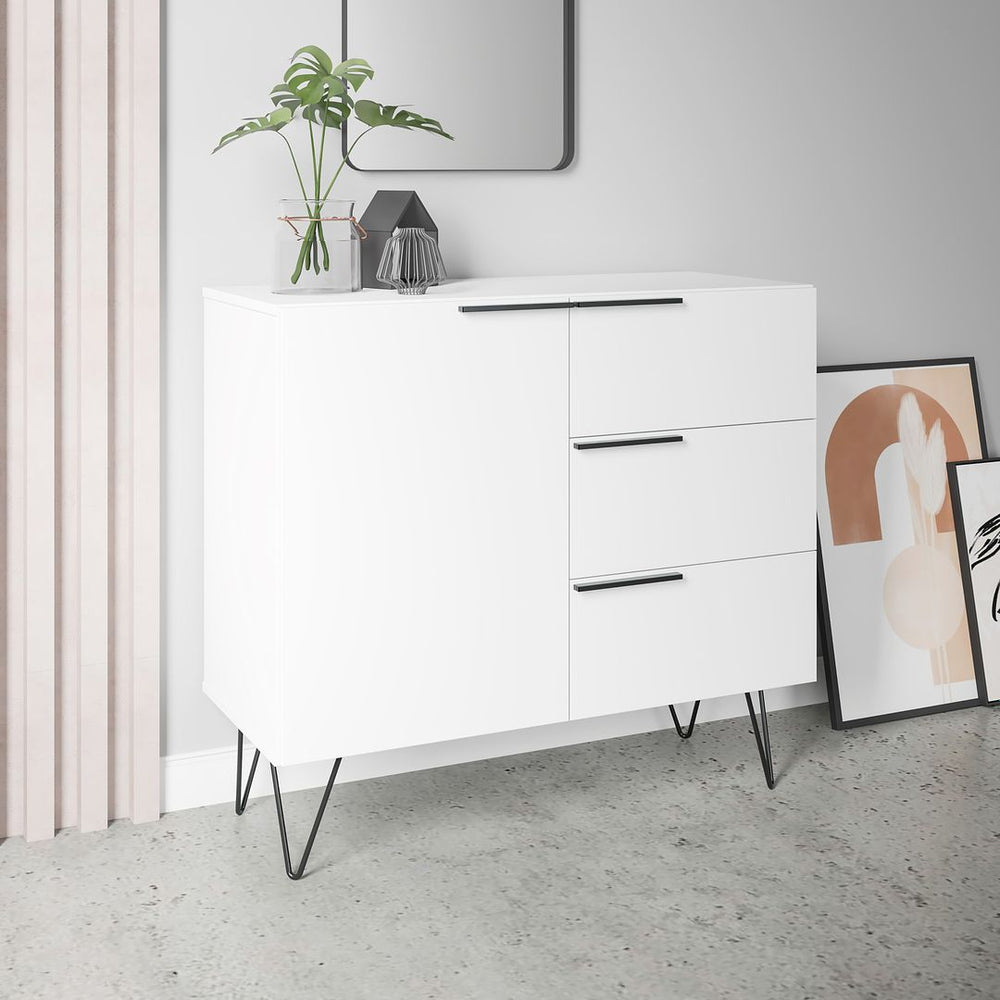 Manhattan Comfort Beekman Mid-Century Modern Dresser White 405AMC198