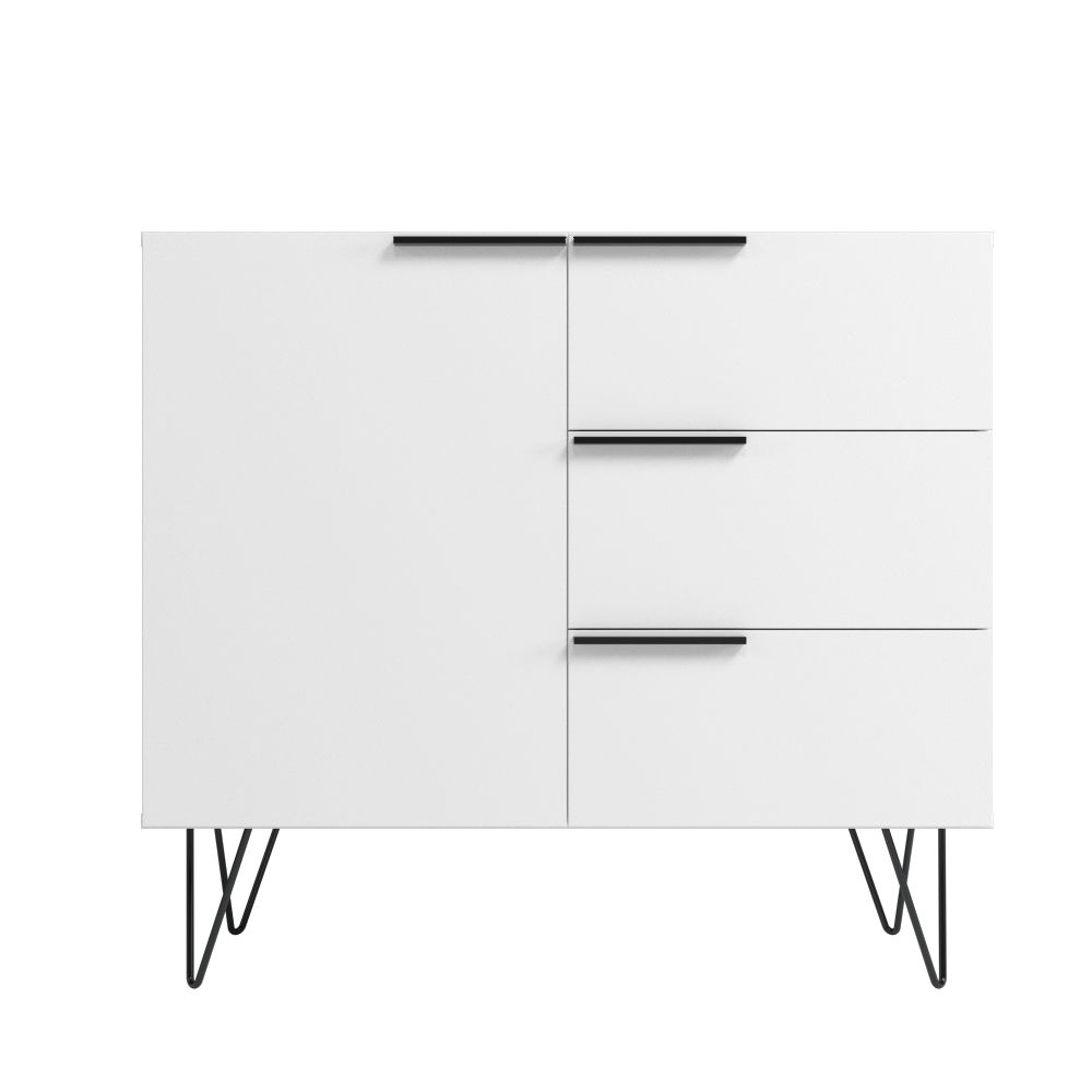Manhattan Comfort Beekman Mid-Century Modern Dresser White 405AMC198