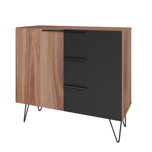 Manhattan Comfort Beekman Mid-Century Modern Dresser Brown and Black 405AMC240