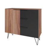 Manhattan Comfort Beekman Mid-Century Modern Dresser Brown and Black 405AMC240