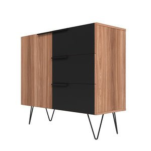 Manhattan Comfort Beekman Mid-Century Modern Dresser Brown and Black 405AMC240