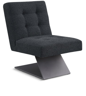 Zeal Black Boucle Fabric Accent Chair 405Black Meridian Furniture