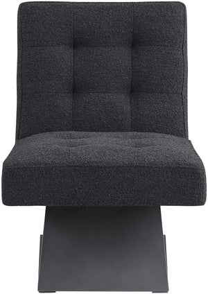 Zeal Black Boucle Fabric Accent Chair 405Black Meridian Furniture
