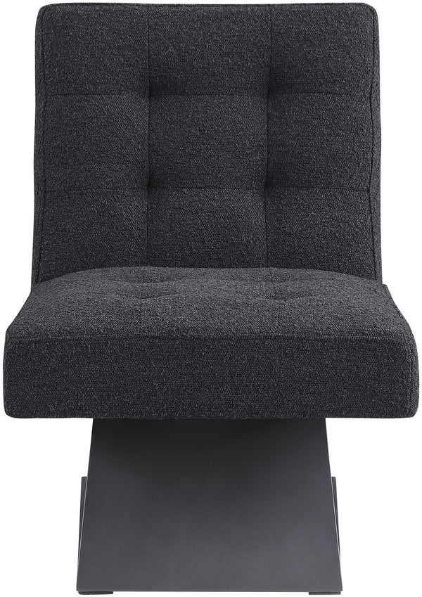 Zeal Black Boucle Fabric Accent Chair 405Black Meridian Furniture