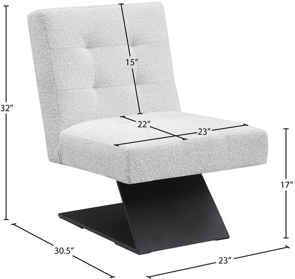 Zeal Cream Boucle Fabric Accent Chair 405Cream Meridian Furniture