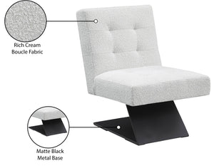 Zeal Cream Boucle Fabric Accent Chair 405Cream Meridian Furniture