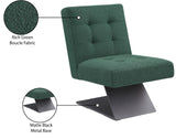 Zeal Green Boucle Fabric Accent Chair 405Green Meridian Furniture