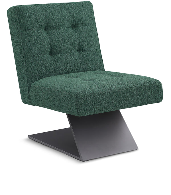 Zeal Green Boucle Fabric Accent Chair 405Green Meridian Furniture