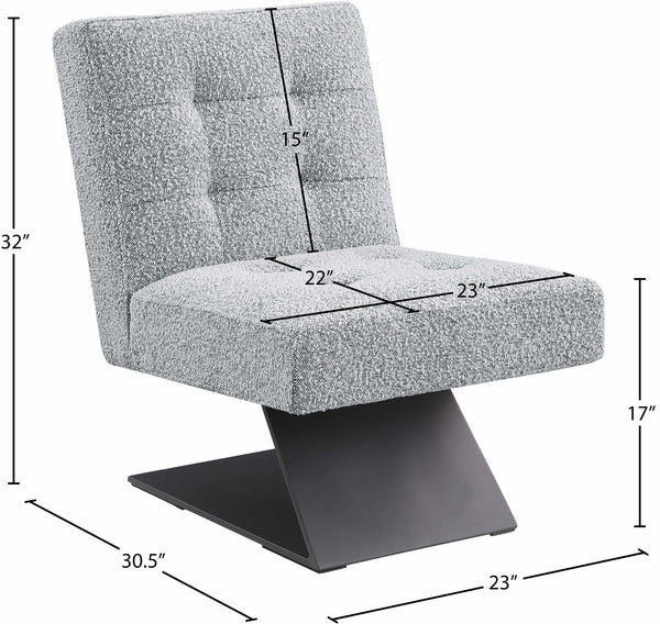 Zeal Grey Boucle Fabric Accent Chair 405Grey Meridian Furniture