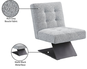 Zeal Grey Boucle Fabric Accent Chair 405Grey Meridian Furniture