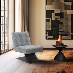 Zeal Grey Boucle Fabric Accent Chair 405Grey Meridian Furniture