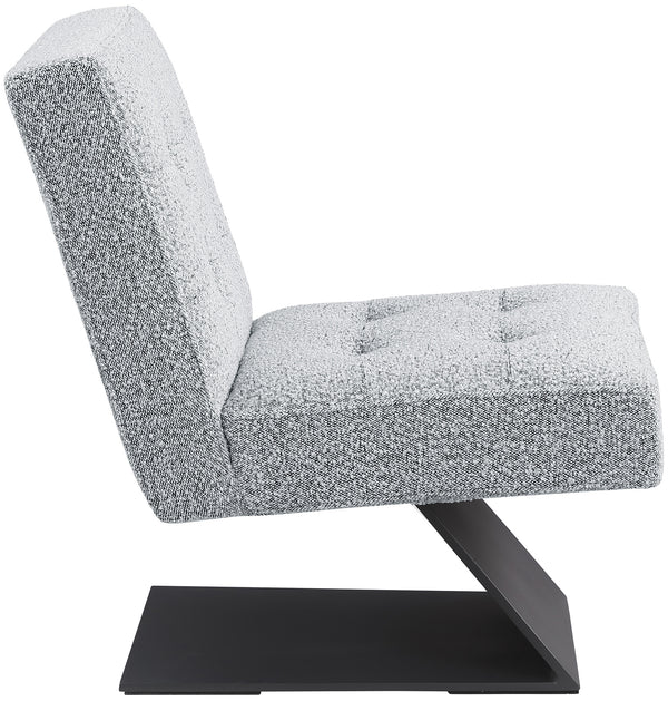 Zeal Grey Boucle Fabric Accent Chair 405Grey Meridian Furniture