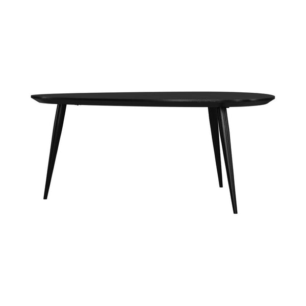 English Elm Triangular Solid Wood Coffee Table - Handcrafted Mango Wood With Modern Iron Legs For Chic Spaces B016P373001-GIGA