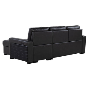 English Elm Montero Sleeper Sectional with Storage Chaise Drop Down Table and Usb Ports B201S00463