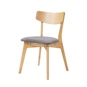 English Elm Mid-century Modern Upholstered Dining Chairs Set of 4 with Rubberwood Splayed Legs Dark Grey,Natural N768P189387O_4