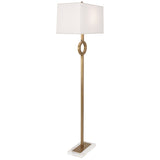 Robert Abbey Oculus Floor Lamp Warm Brass Finish w/ White Marble Base Unlisted