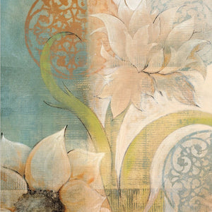 Homeroots Set Of Two Meandering Flowers I And Ii 1 White Framed Print Wall Art  Wood Paper And Texture 406005