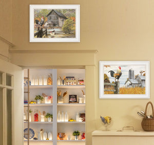 HomeRoots Set of Two Farmhouse Framed Prints - Charming Wall Art for Rustic Home Decor & Easy Installation 406028