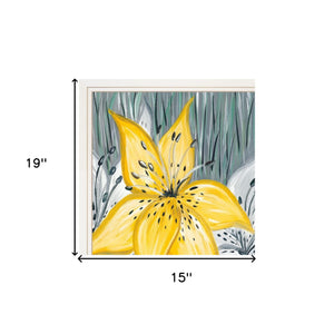 Homeroots Set Of Two Tiger Lilies 1 White Framed Print Wall Art  Wood Paper And Texture 406032