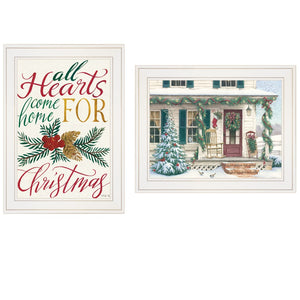 HomeRoots Set of Two Holiday-Themed Framed Prints – Charming Wall Art for Festive Home Decor, 19” x 15” 406035