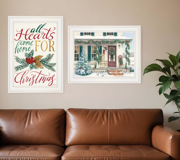 HomeRoots Set of Two Holiday-Themed Framed Prints – Charming Wall Art for Festive Home Decor, 19” x 15” 406035