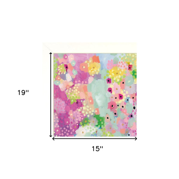 Homeroots Set Of Two Floral Designs White Framed Print Wall Art  Paper,Wood 406063