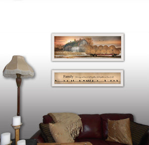 Homeroots Set Of Two Together Blessed We Have It All 1 White Framed Print Wall Art  Paper,Wood 406064