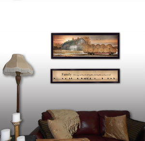 Homeroots Set Of Two Together Blessed We Have It All 2 Black Framed Print Wall Art  Paper,Wood 406065