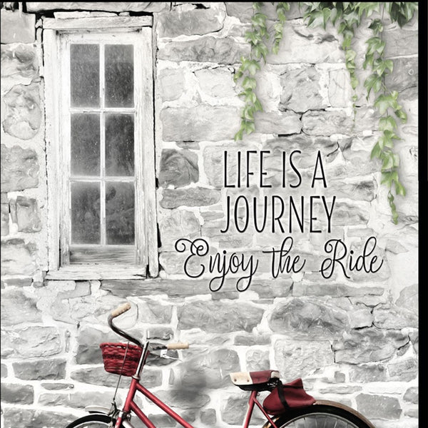 Homeroots Set Of Two Romantic Bicycles 2 Black Framed Print Wall Art Black And Gold Paper,Wood 406079