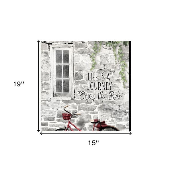 Homeroots Set Of Two Romantic Bicycles 2 Black Framed Print Wall Art Black And Gold Paper,Wood 406079