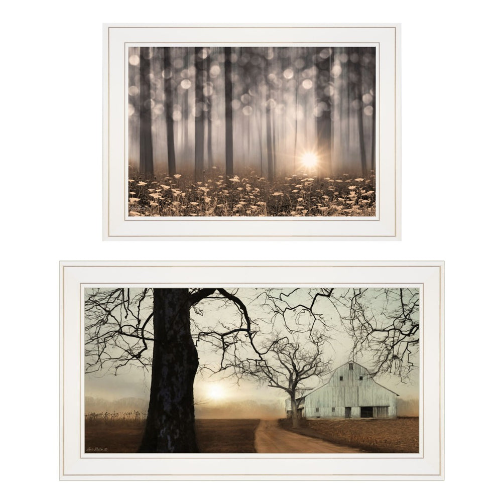 HomeRoots Set of Two Enchanted Sunrise Framed Prints – Vibrant Wall Art for Modern Home Decor & Easy Installation 406080